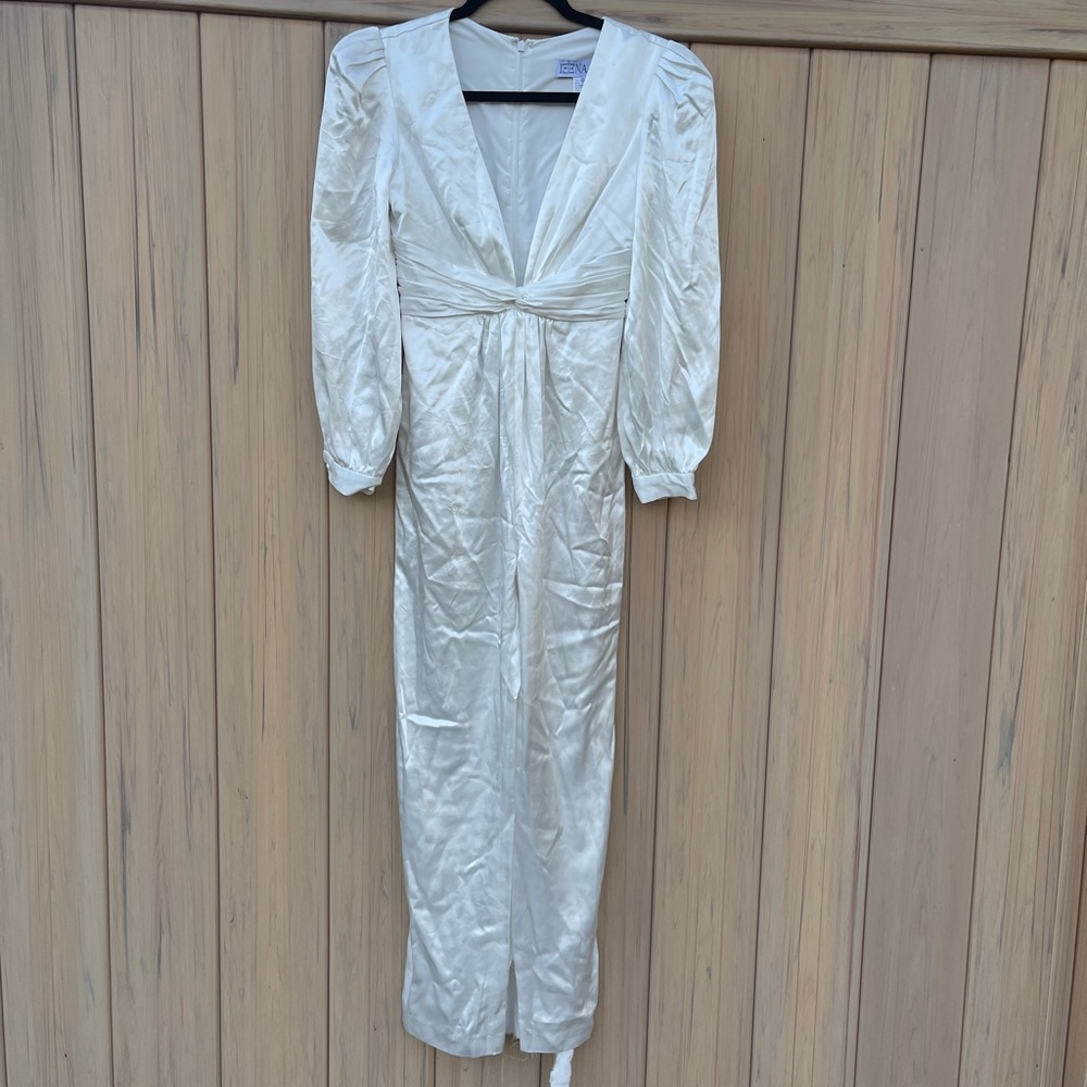 Ieena for MacDuggal White Jumpsuit *FLAWED*